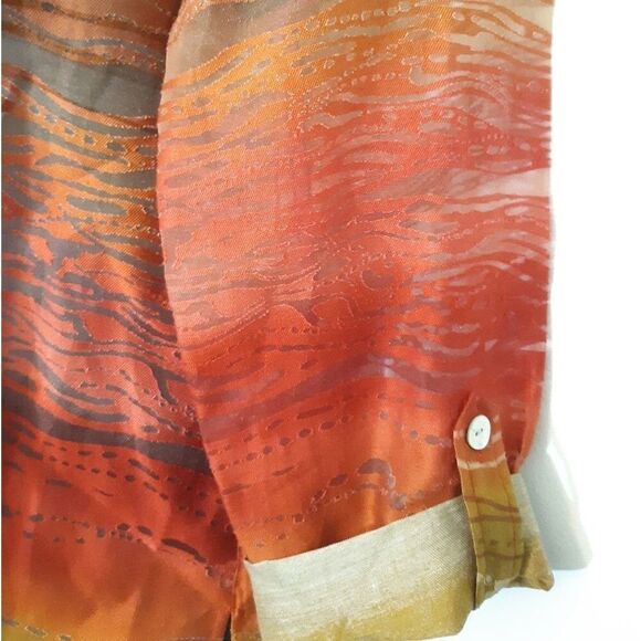 Ruby Rd sheer button down shirt - Picture 3 of 5